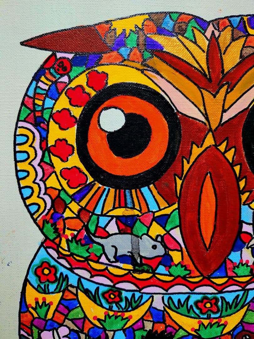 【F6号】ジミー大西【森】手描き/表裏サイン有/油彩/アクリル/絵画/額縁/額装