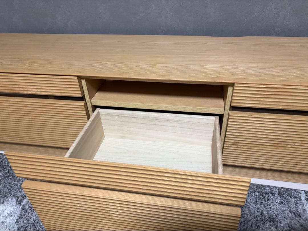 お値下げ！ナチュラルウッド 212cmテレビ台