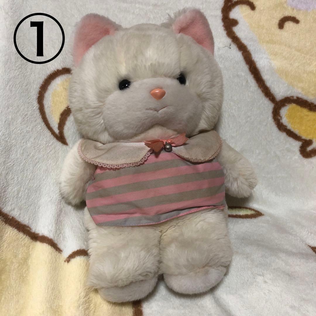 昭和レトロ ヴィンテージ 吉徳 クリーミー 猫 ぬいぐるみ 中古品 2こ