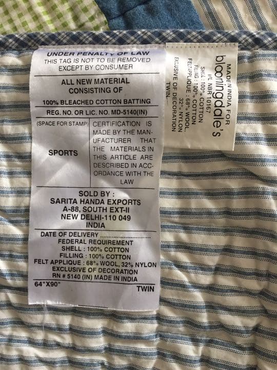 ベッドカバー  (twin size)