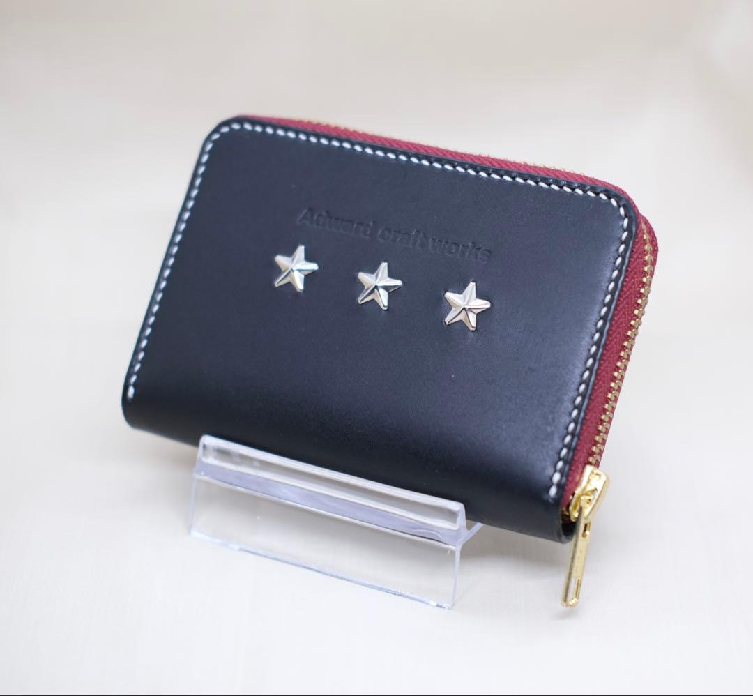 オイルレザー ラウンドファスナー ミニウォレット