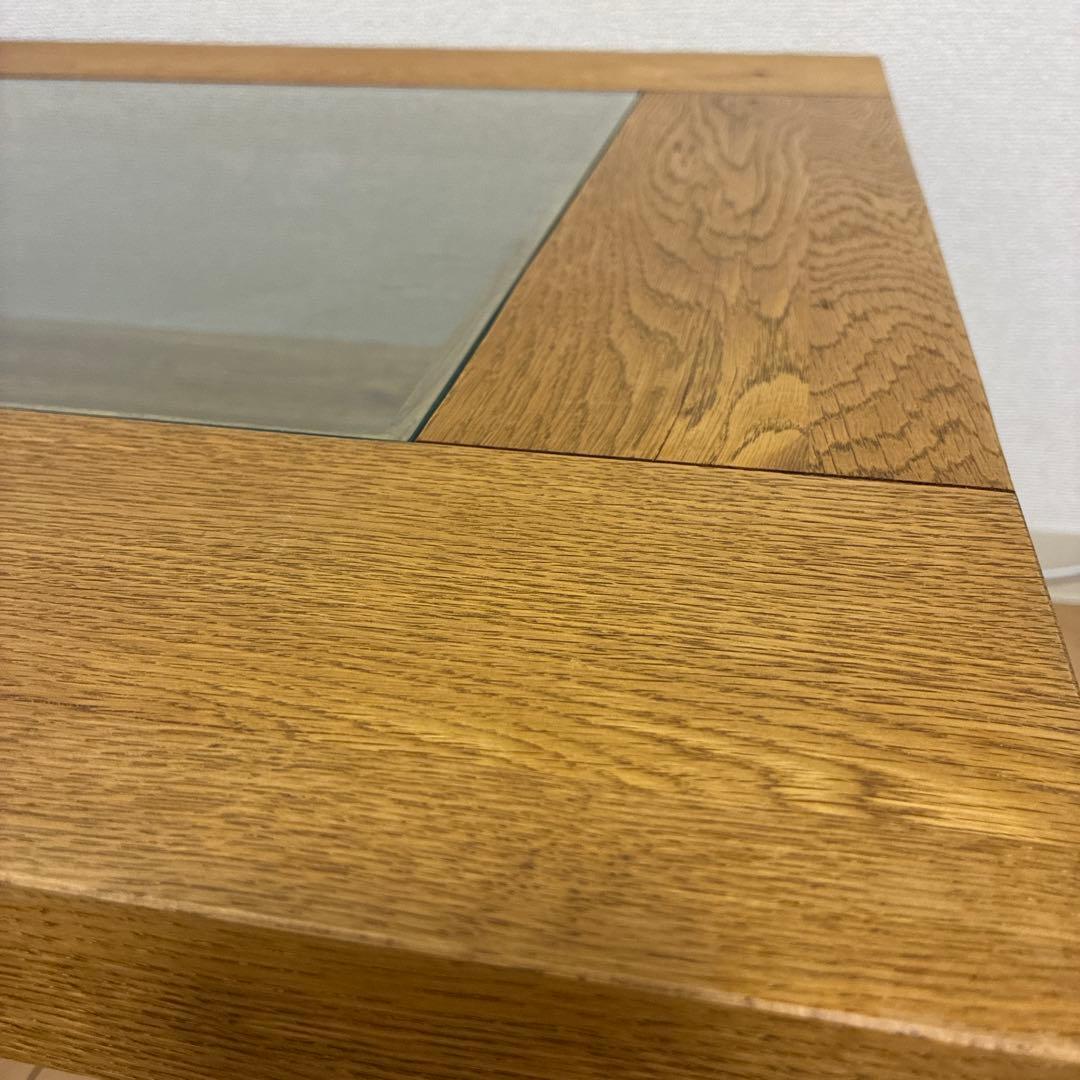【廃盤】クラッシュゲート　センターテーブル　天然木 ガラス リビングテーブル