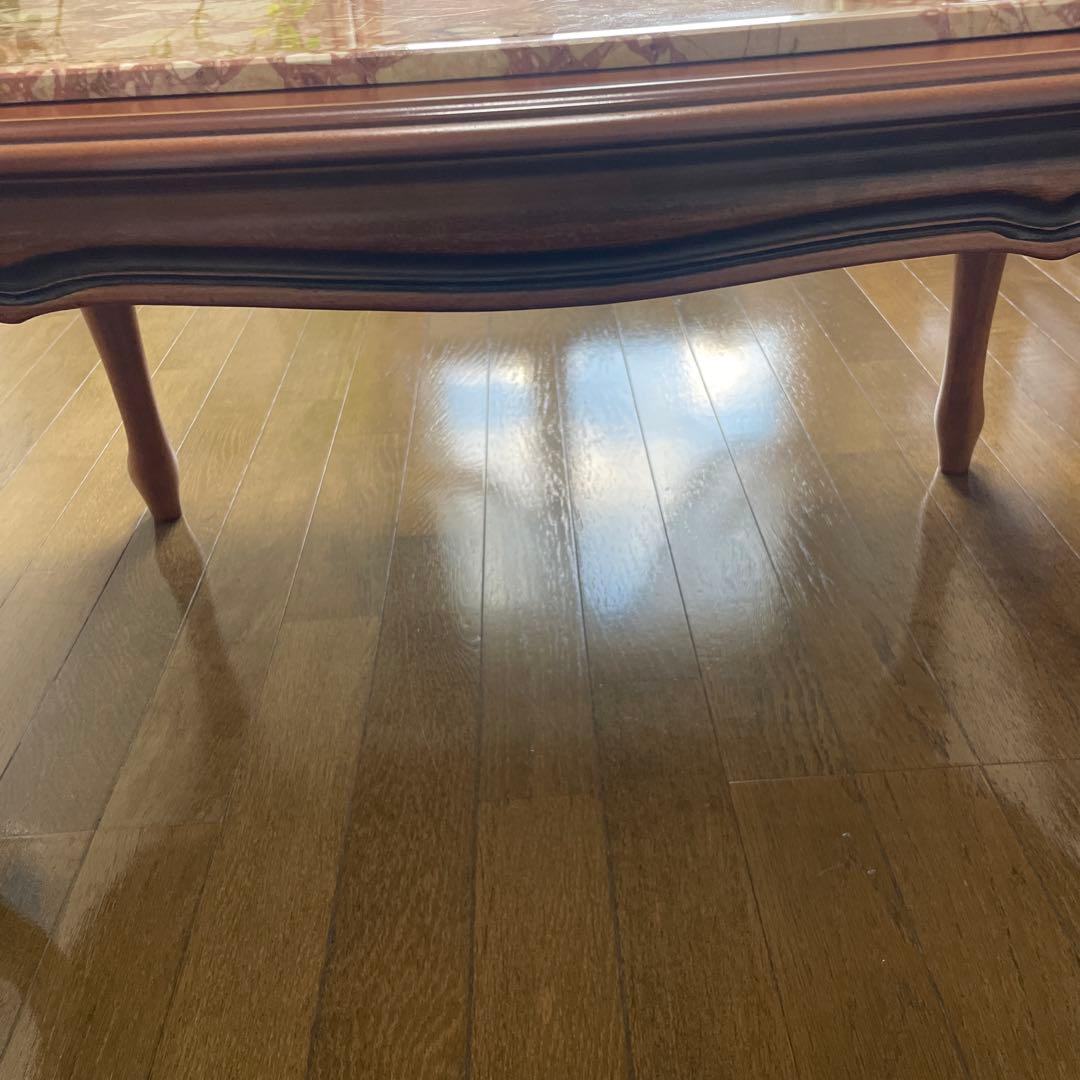 イタリア製 大理石 センターテーブル 猫足