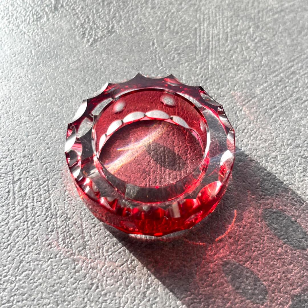 【美品】江戸切子 箸置き セット ガラス クリア