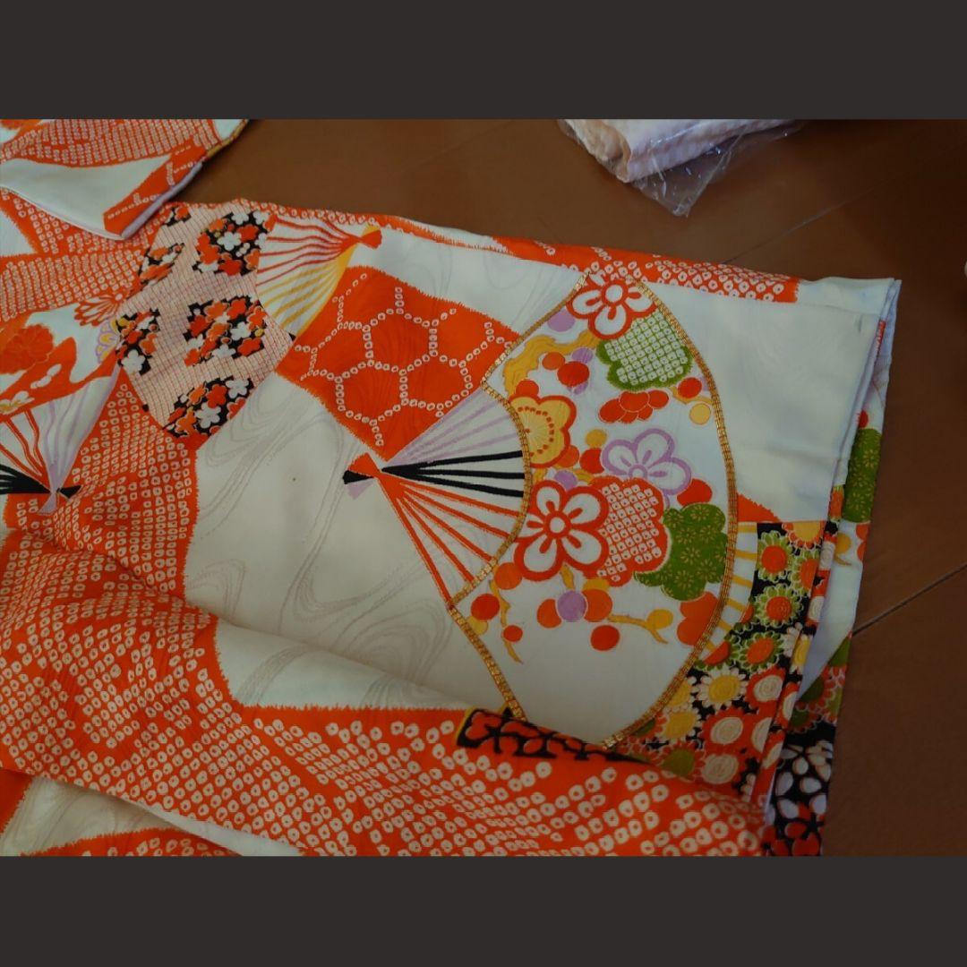 七五三 着物セット 草履 伝統柄 お祝い着7歳5歳　　お宮参り 記念撮影写真 扇