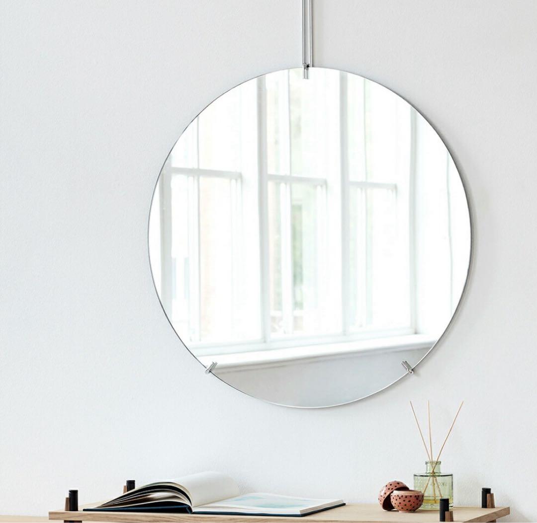 新品本物　ムーべ壁掛け鏡　50cmブラス真鍮