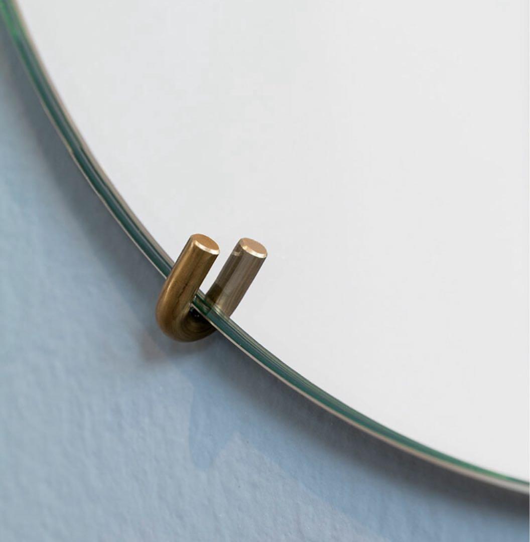 新品本物　ムーべ壁掛け鏡　50cmブラス真鍮