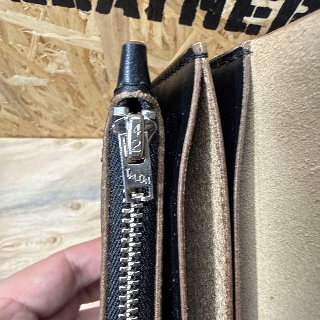 ホーウィン社 クロムエクセル 150 カスタム トラッカーウォレット 茶芯 Ni