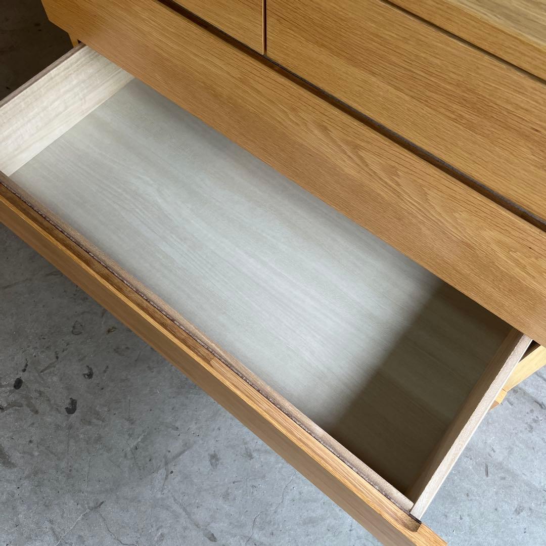 栗おこわ★無印 木製チェスト４段　オーク材