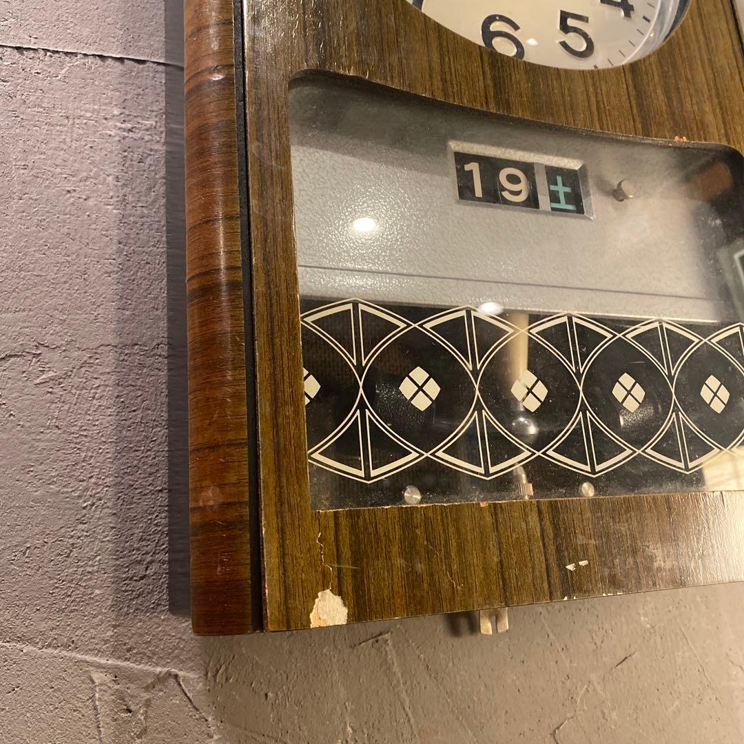 昭和40年代 SEIKO ソノーラトランジスター壁掛け時計 カレンダー 時打時計