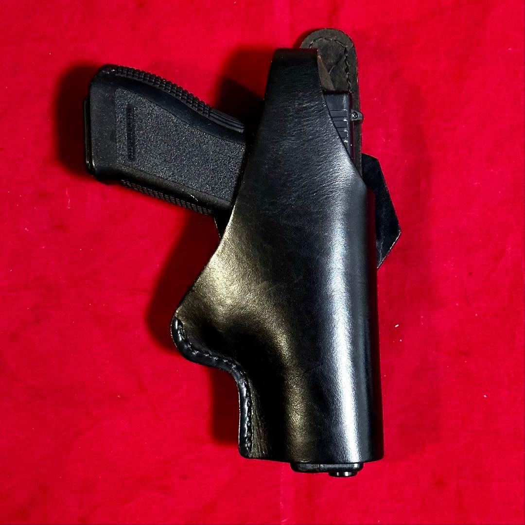 期間限定価格　整備済 革製ホルスター 大型オートマチック用 ブラック