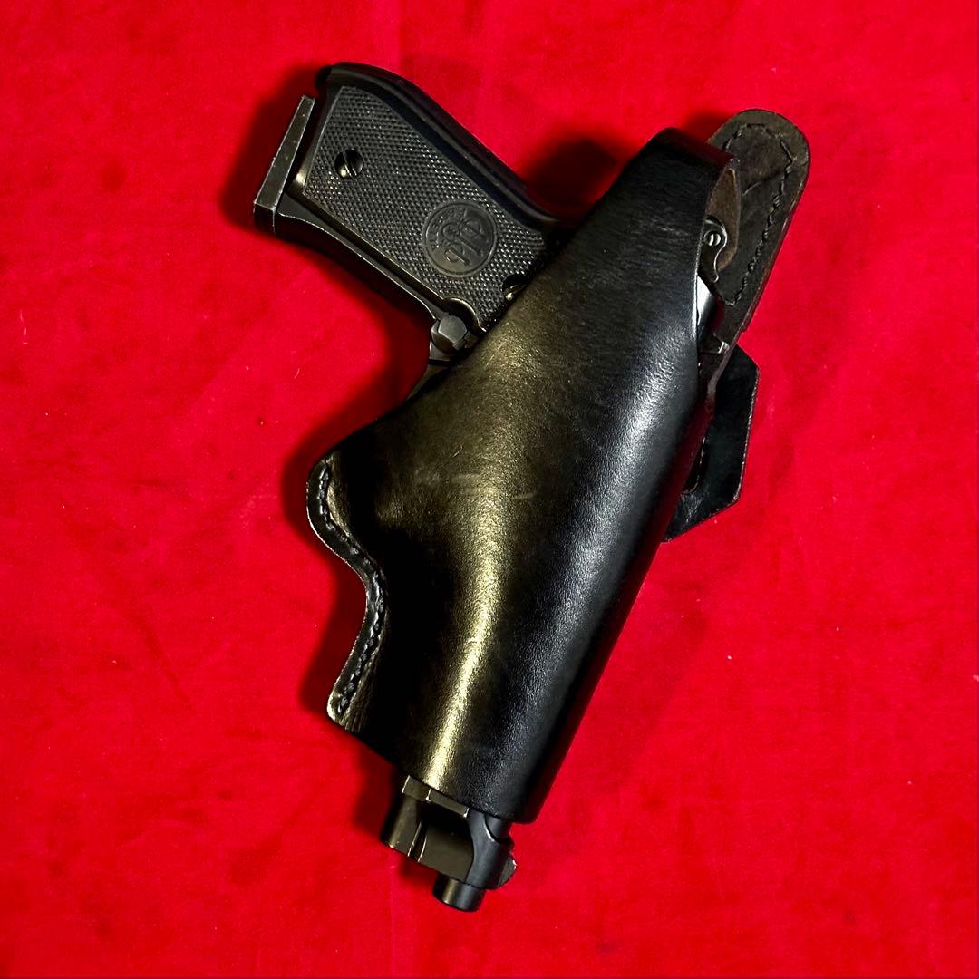 期間限定価格　整備済 革製ホルスター 大型オートマチック用 ブラック