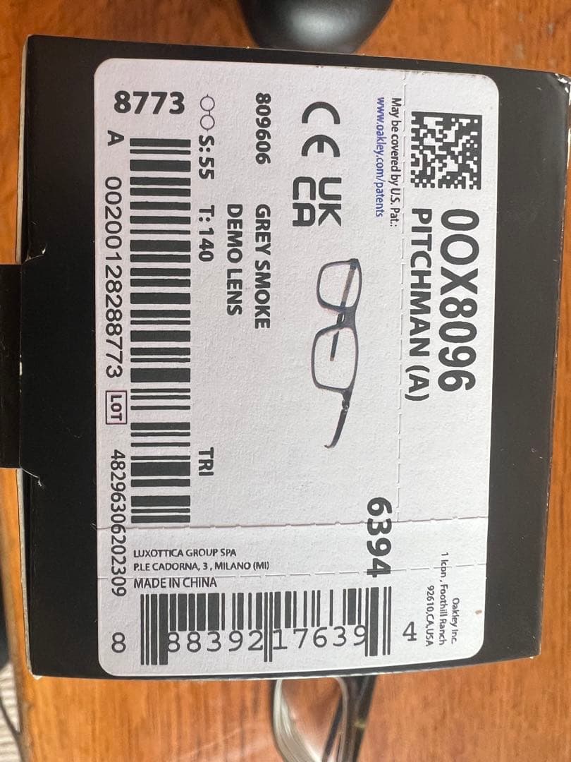 オークリー　PITCHMAN ピッチマン　0OX8096 幅T140