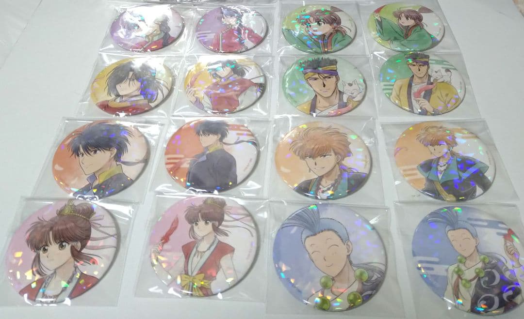 ふしぎ遊戯 一撃コレクション くじ特大アクリルスタンド 8種 缶バッジ 16種