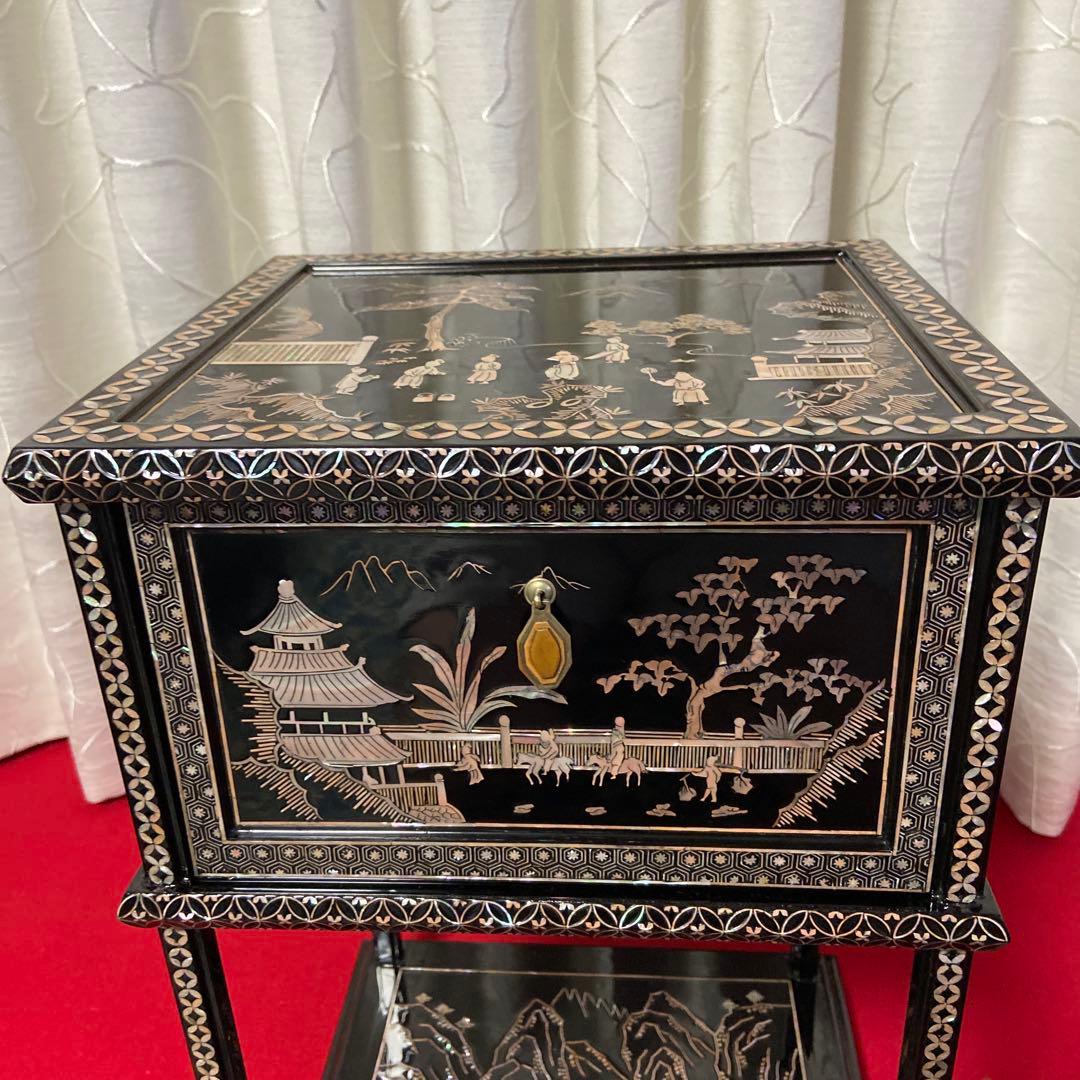 茶道具　螺鈿棚