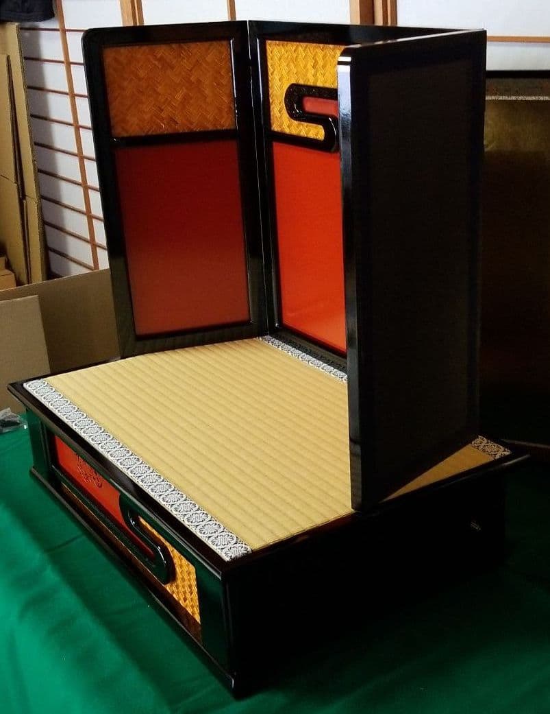 五月人形　台と屏風　コンパクトタイプ