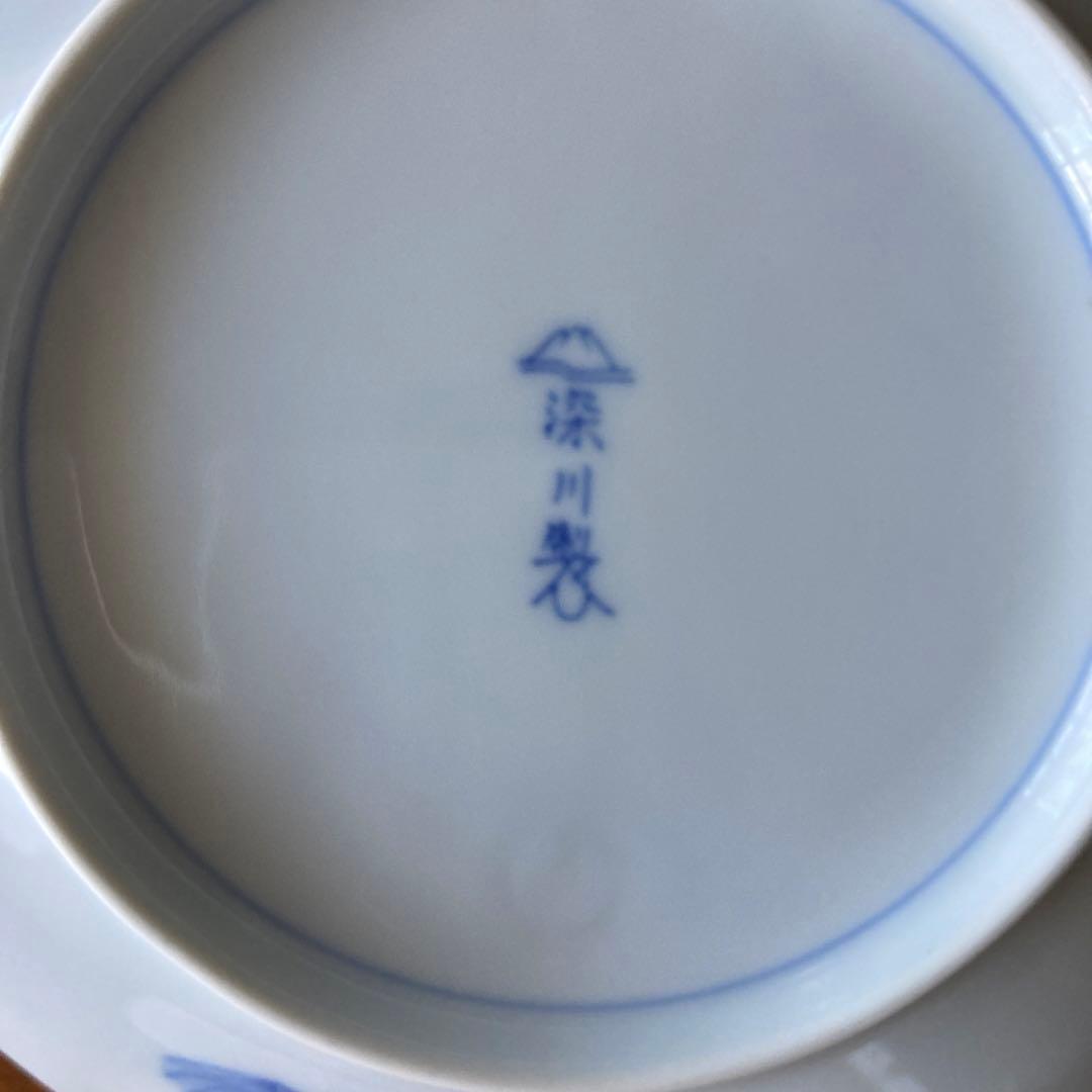 深川製磁　古伊万里鳳凰割地紋　魚型皿