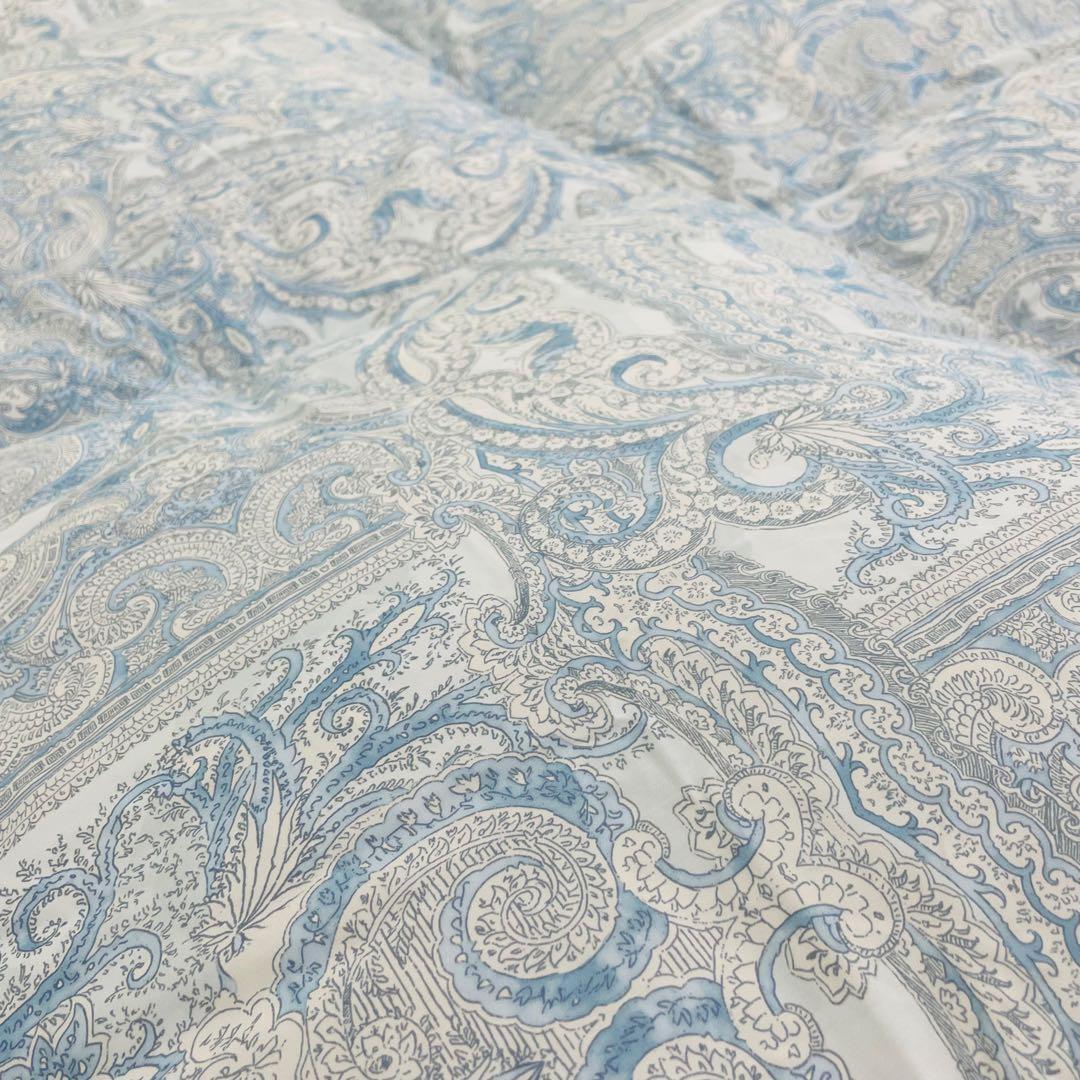 羽毛布団 セミダブル ポーランド産ホワイトマザーグース 軽量生地 25738BL