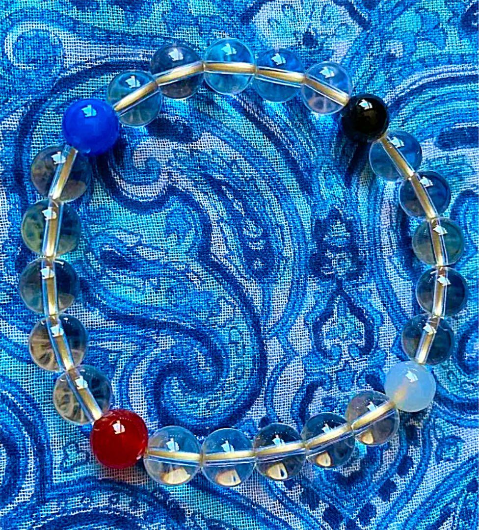 金運爆上げ　四神配列水晶　祈祷済みパワーブレスレット　京都　平安神宮