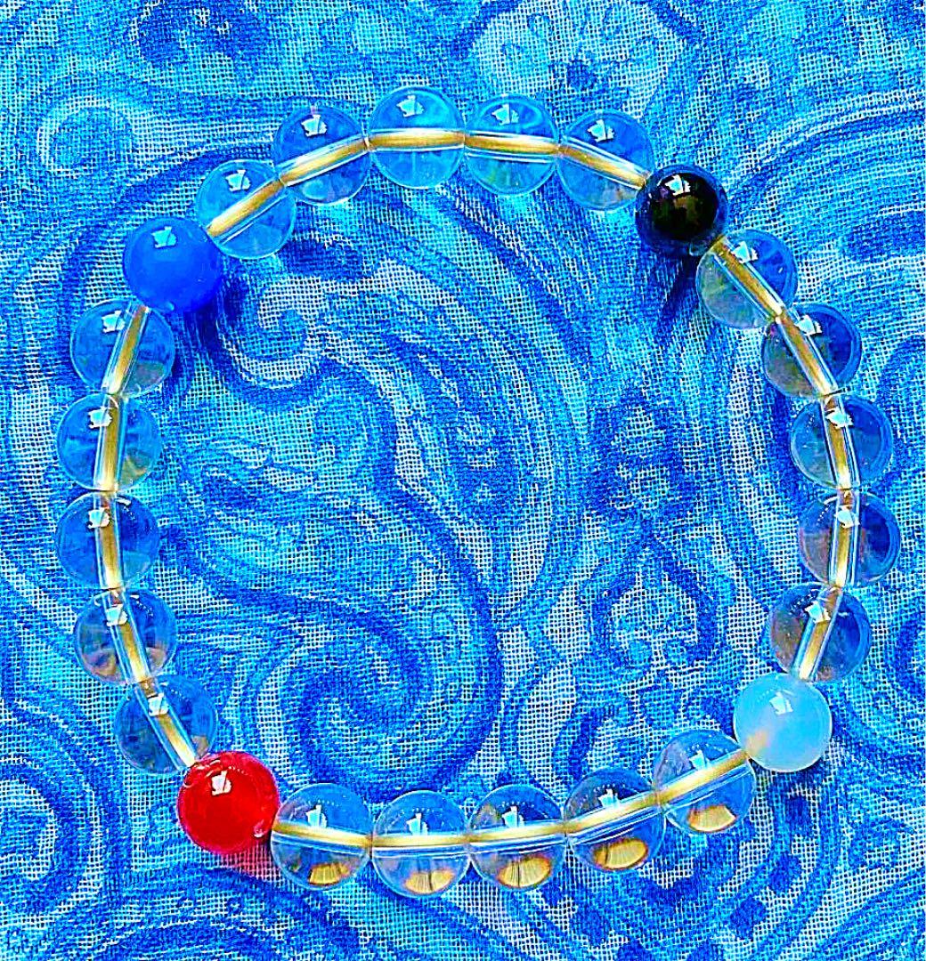 金運爆上げ　四神配列水晶　祈祷済みパワーブレスレット　京都　平安神宮