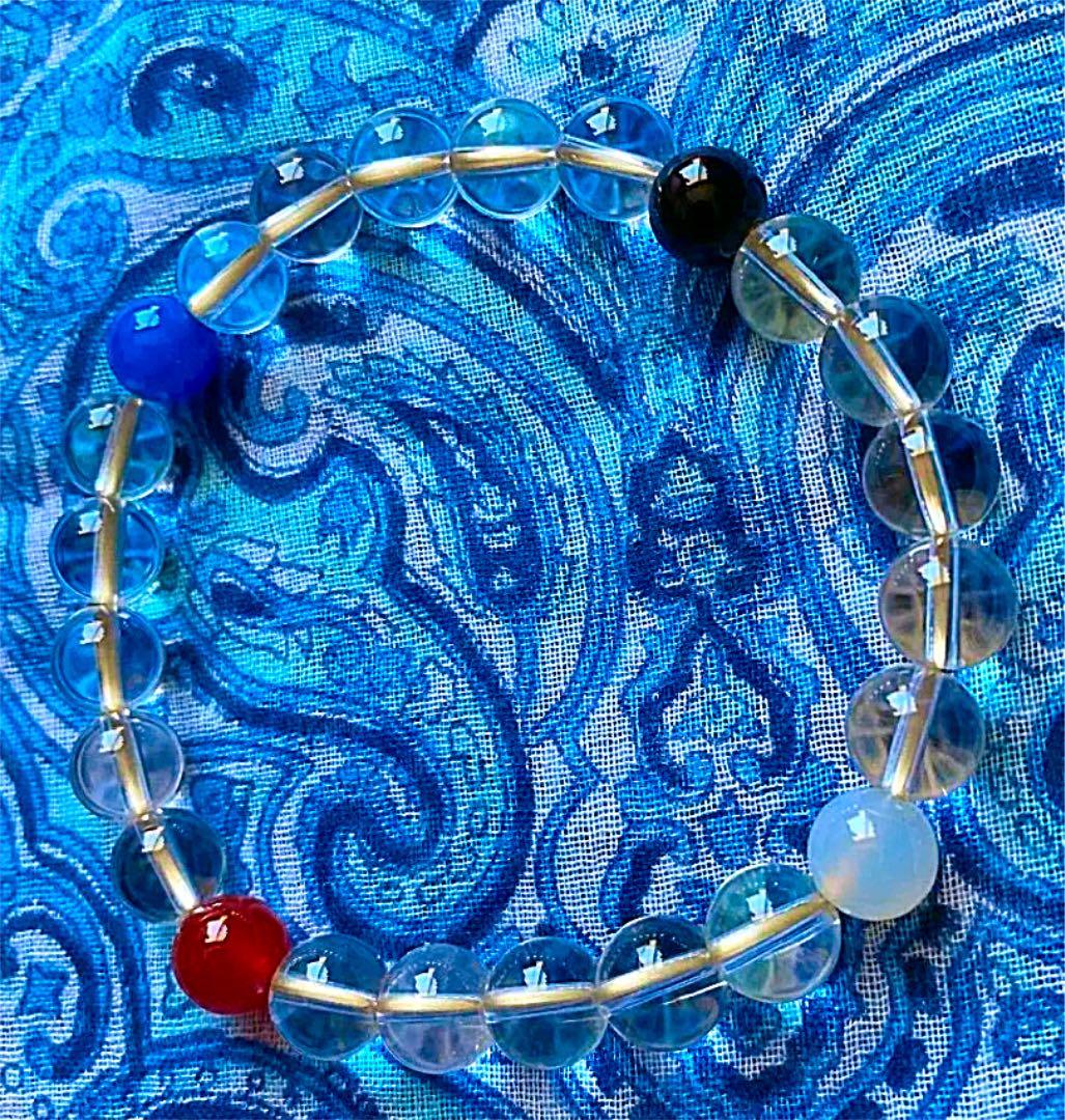 金運爆上げ　四神配列水晶　祈祷済みパワーブレスレット　京都　平安神宮