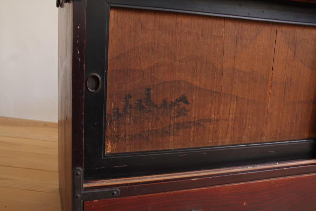 ローボード　2段　木製　収納棚　古道具　古家具　ビンテージ　アンティーク　レトロ