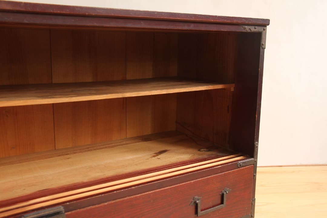 ローボード　2段　木製　収納棚　古道具　古家具　ビンテージ　アンティーク　レトロ