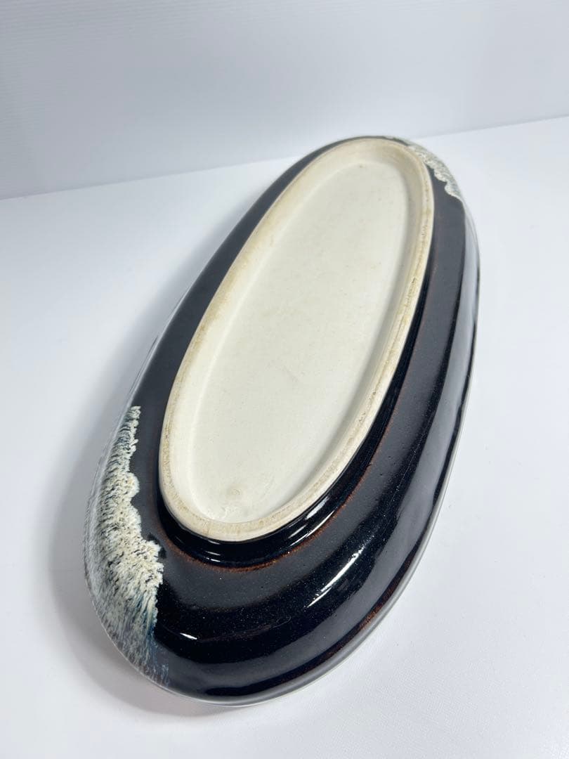 43.5x18x7 2.8kg 華道 生花 花器 フワラーベース 水盤 焼物