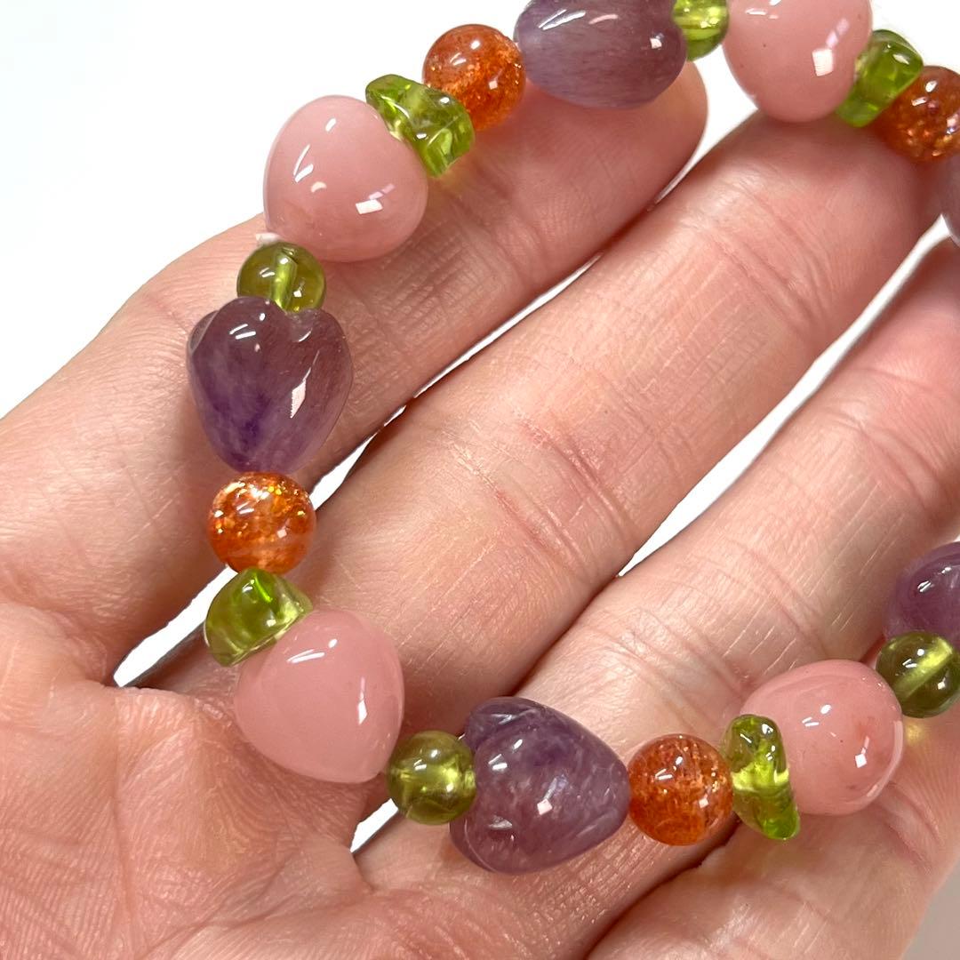 デザインブレスレット　春の花々と新緑をイメージした春色ガーデン　スーパーセブン2