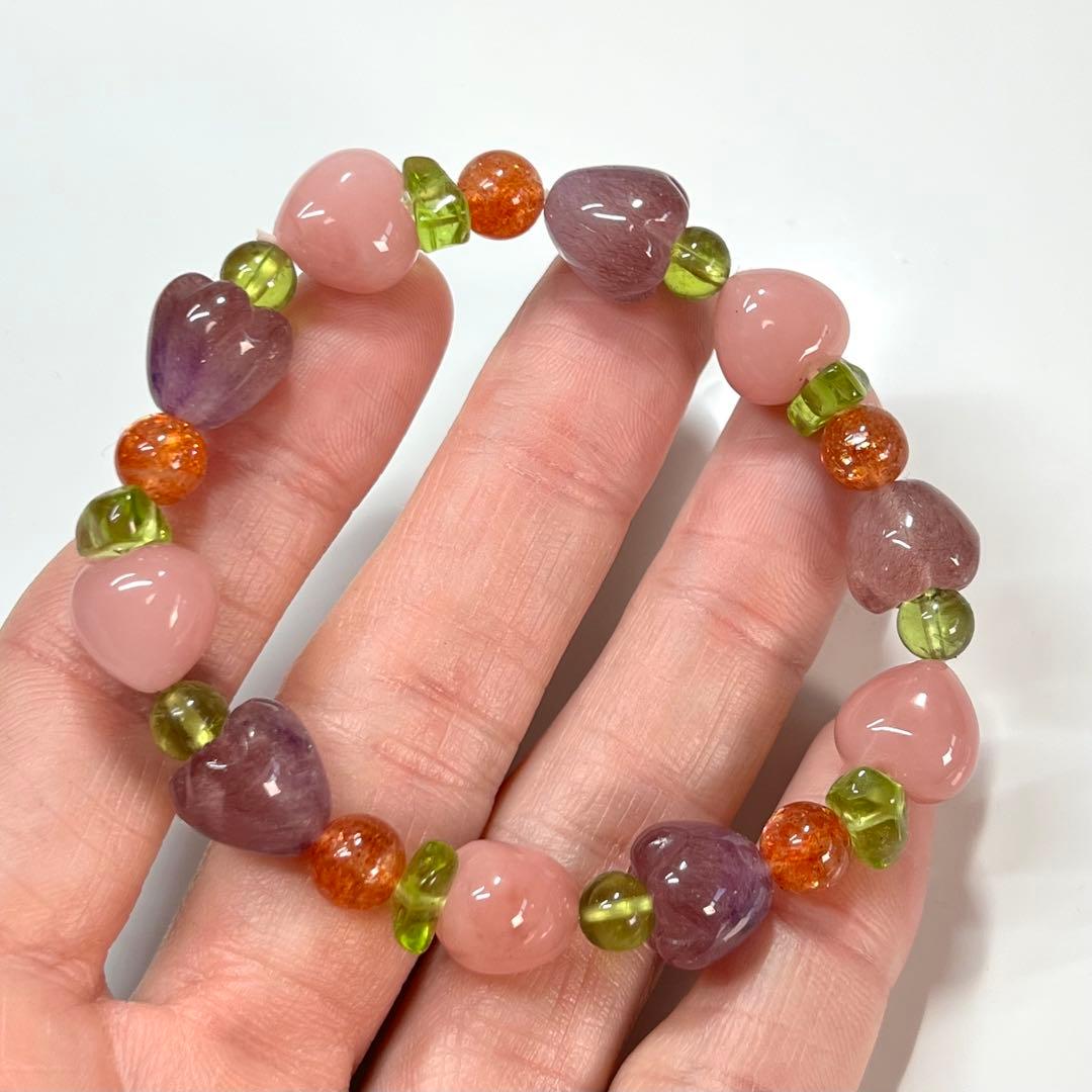 デザインブレスレット　春の花々と新緑をイメージした春色ガーデン　スーパーセブン2