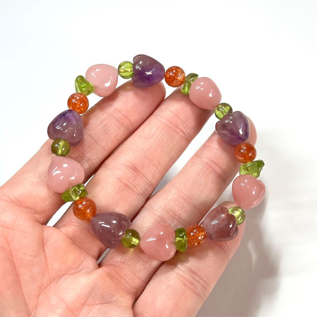 デザインブレスレット　春の花々と新緑をイメージした春色ガーデン　スーパーセブン2