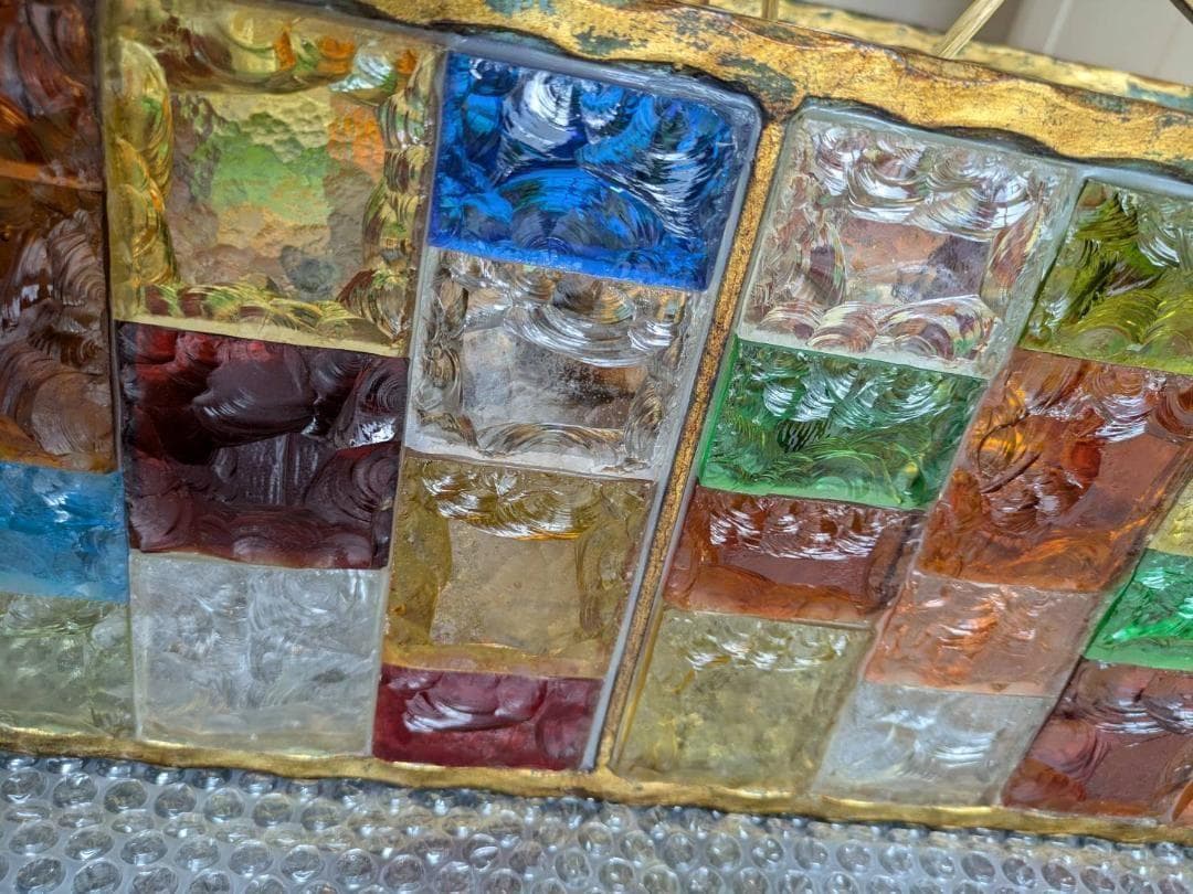 【超希少】イタリア製　シャンデリア　照明　アンティーク　ガラス　ビンテージ