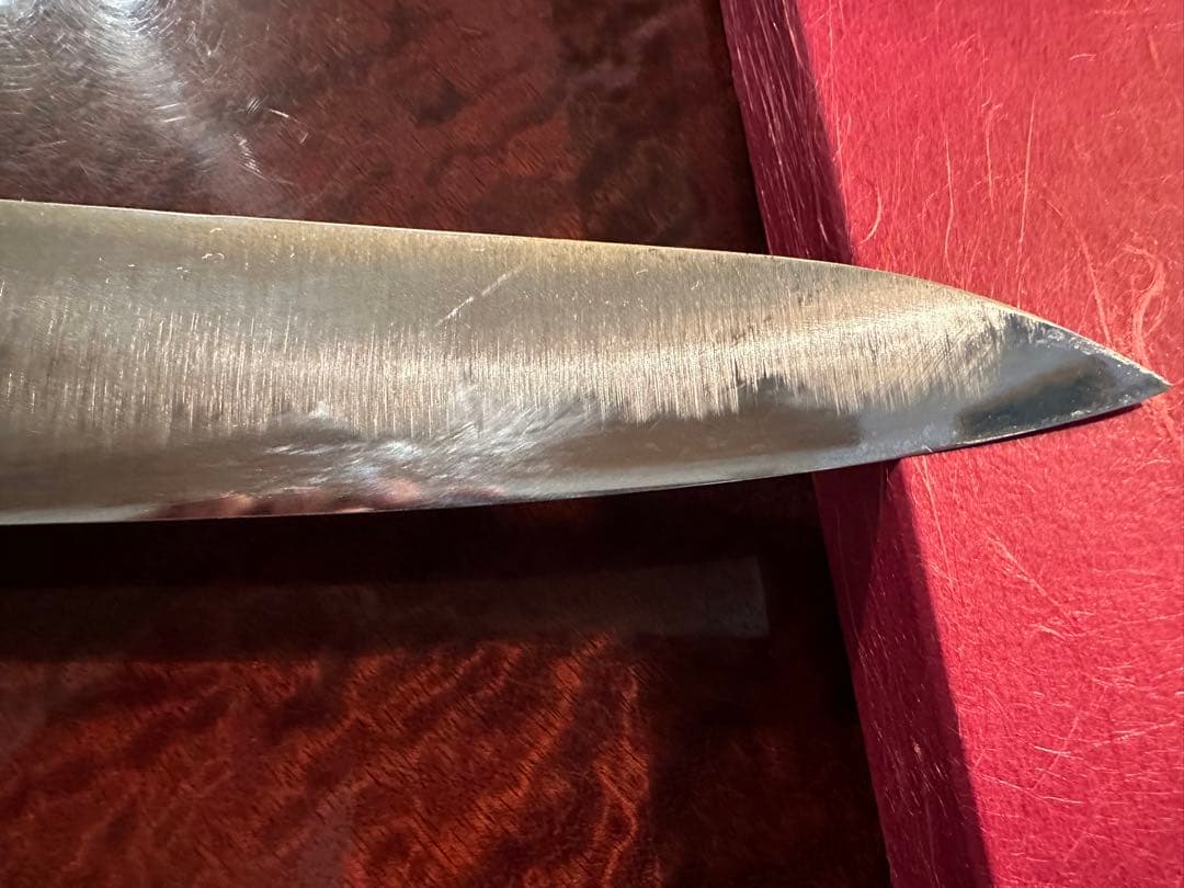 安来鋼 牛刀180ミリ　木製ハンドル