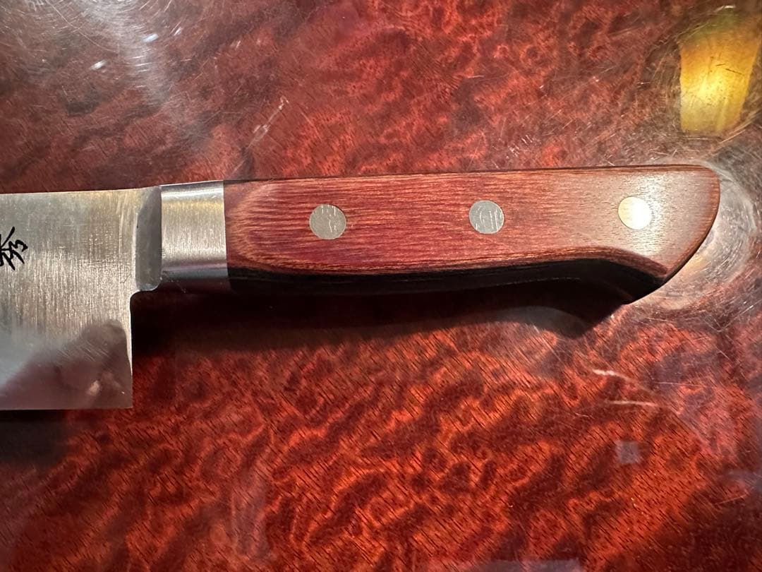 安来鋼 牛刀180ミリ　木製ハンドル