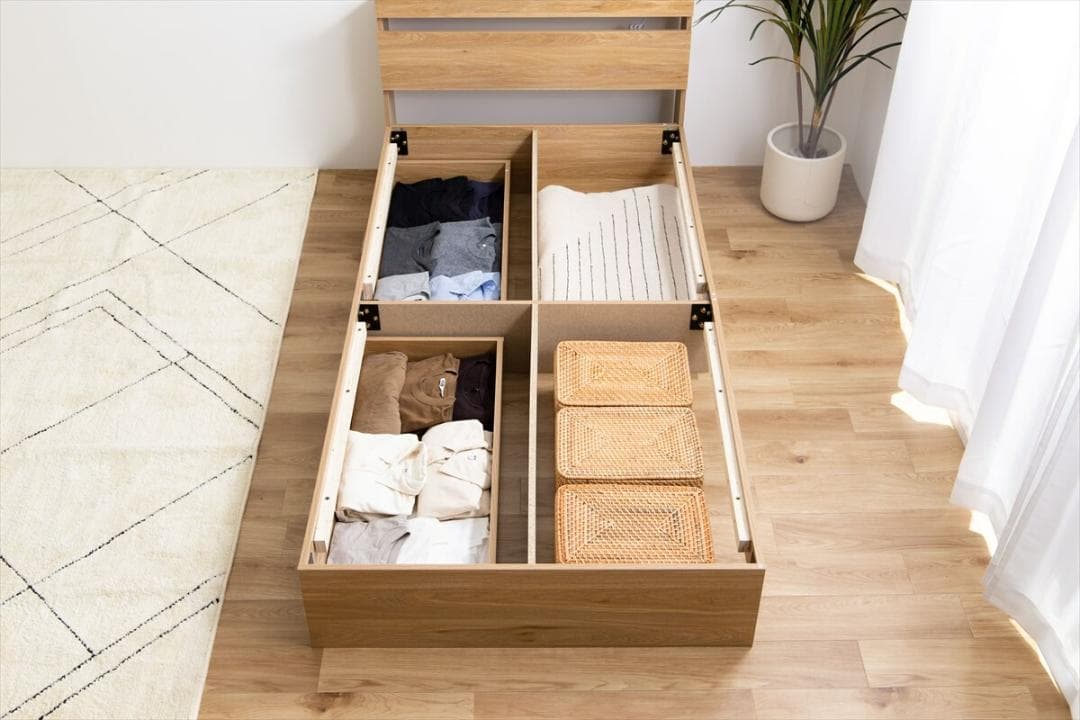 IN BD PT　シングルベット　フレームのみ　ナチュラル