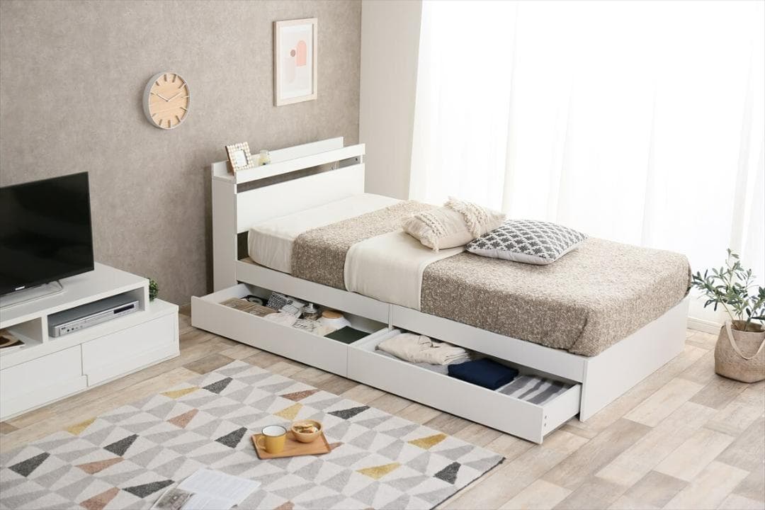 IN BD PT　シングルベット　フレームのみ　ナチュラル