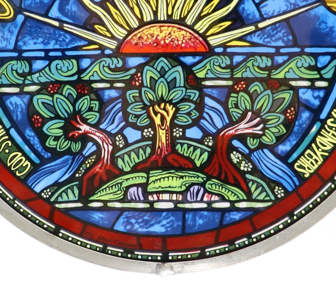 創世記/天地創造 セント・ジョン大聖堂 ヴィンテージ ステンドグラス 旧約聖書