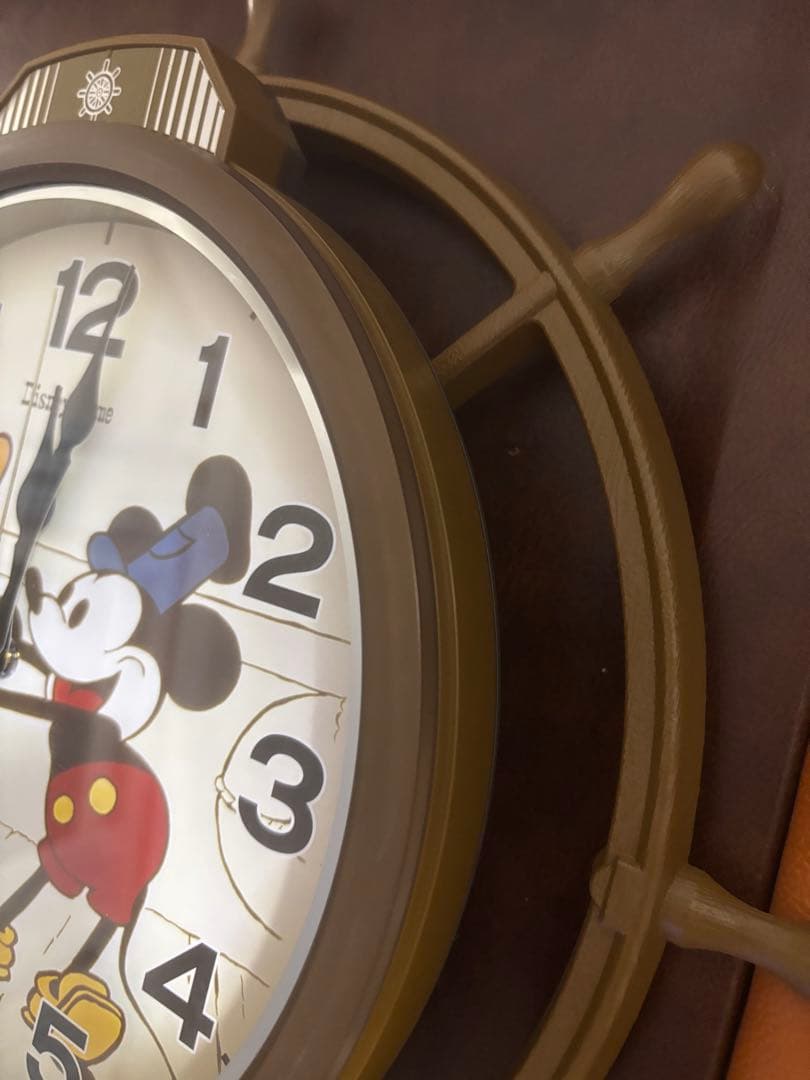 SEIKO Disney ミッキーマウス 蒸気船ウィリー 掛け時計 電波時計