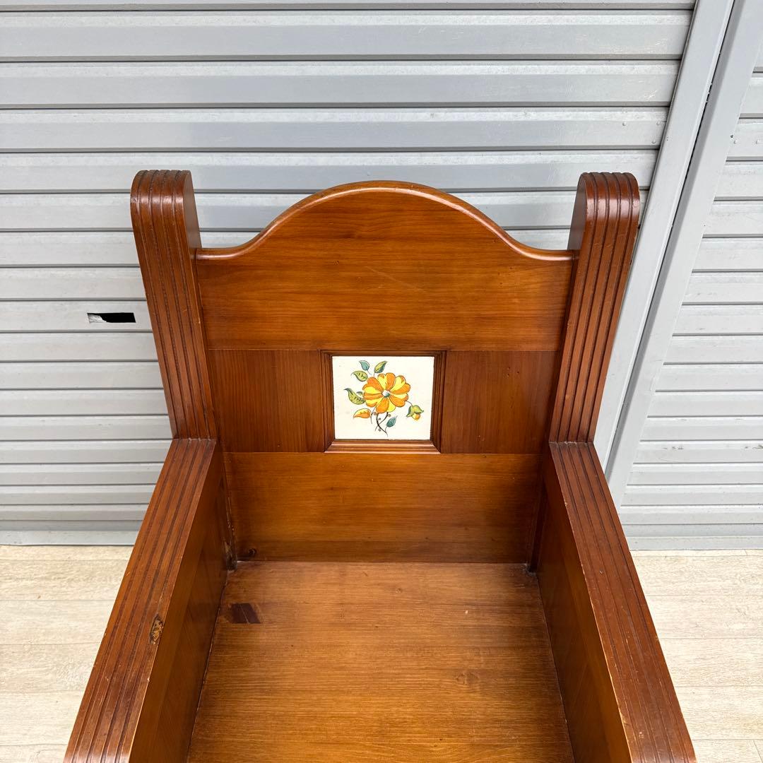 スペイン製 タイル ACTUS バレンシア 椅子 パイン材 1人掛け - メルカリ