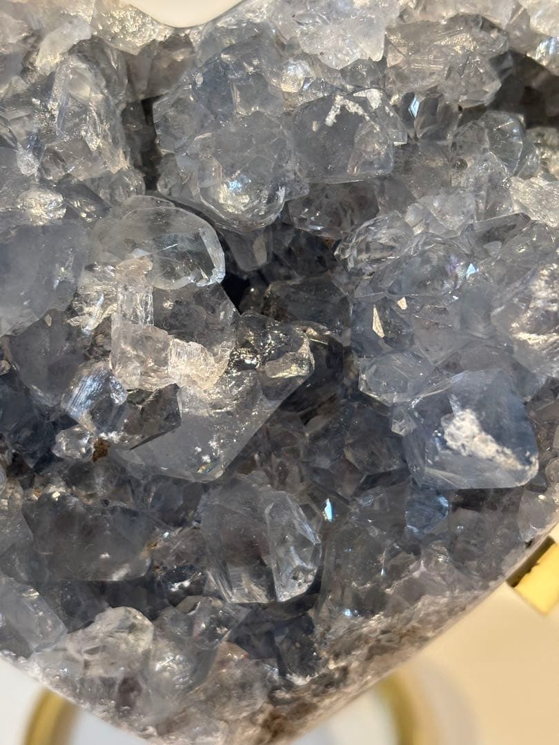 ハート型青灰色クリスタル