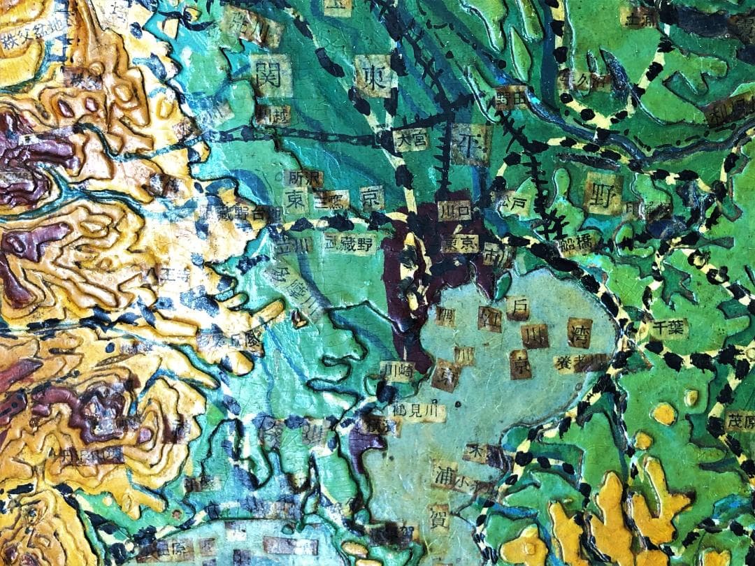 戦前立体古地図 】 関東地方 1：1000000 蔵出初品 - メルカリ