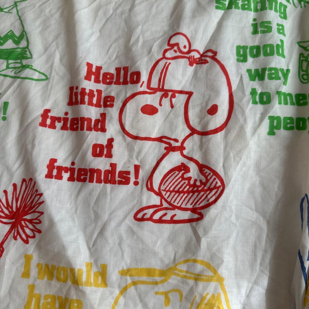 希少　スヌーピー ビンテージシーツ　スポーツ　アメリカ製　海外ツインサイズ