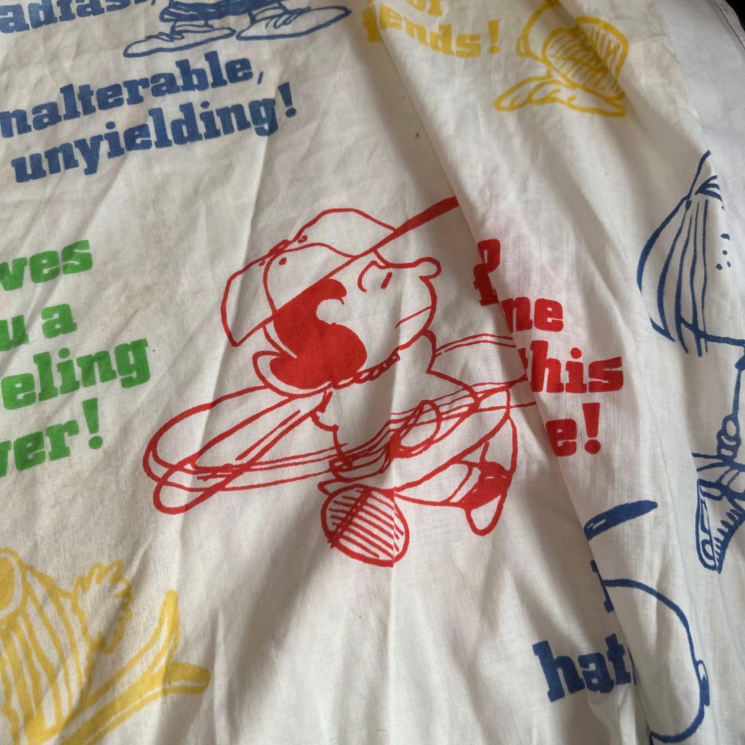 希少　スヌーピー ビンテージシーツ　スポーツ　アメリカ製　海外ツインサイズ