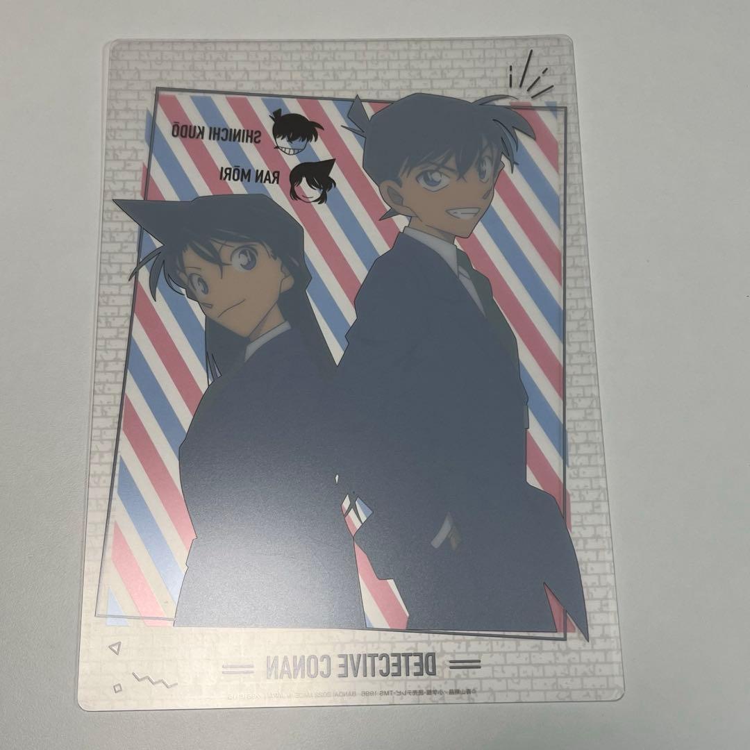 美品〕名探偵コナン 工藤新一 毛利蘭 クリアポスター（下敷きとしても
