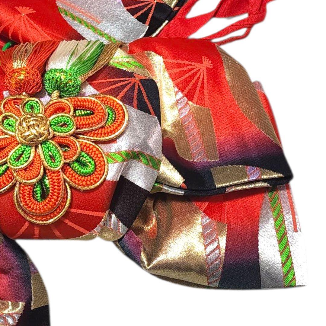 七五三 着物セット 赤金　子供用　きもの　帯　草履　和服　和装