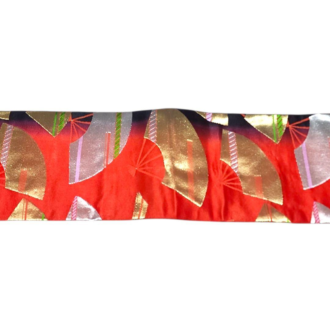 七五三 着物セット 赤金　子供用　きもの　帯　草履　和服　和装