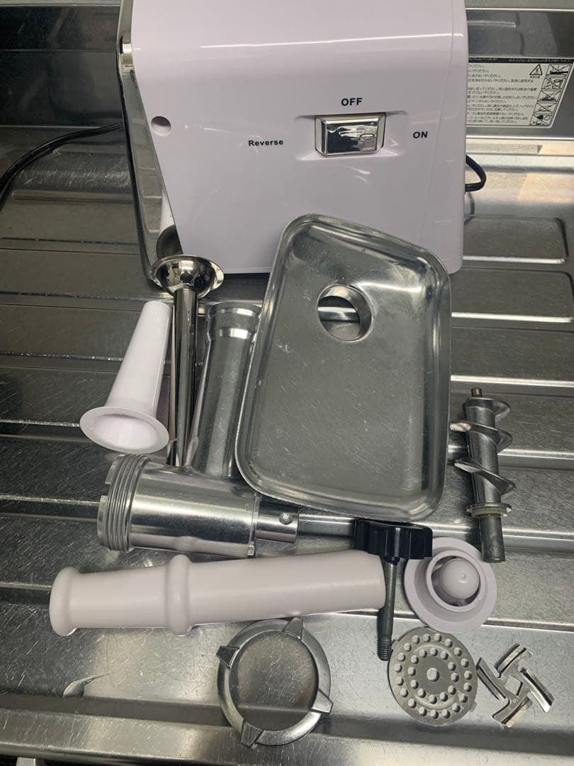 電動フードチョッパー ステンレス製 逆転機能付き
