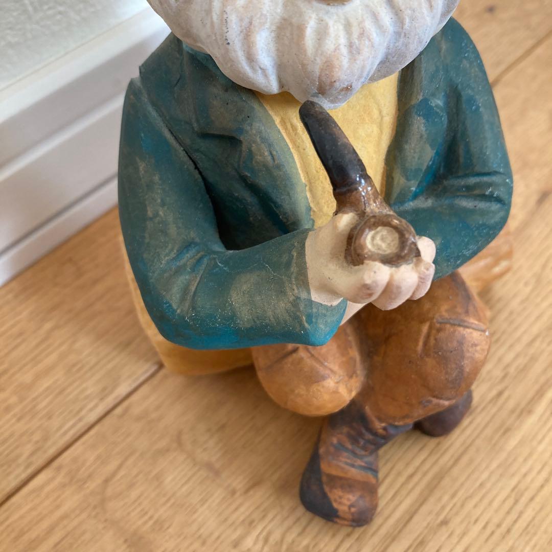 煙出し人形 パイプおじさん 香炉 お香立て 陶器製 置き物 ヴィンテージ
