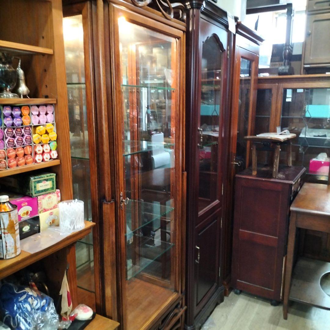 M●aara(非常時）専用送料込希少☞イギリス製☜アンティーク無垢キュリオケース