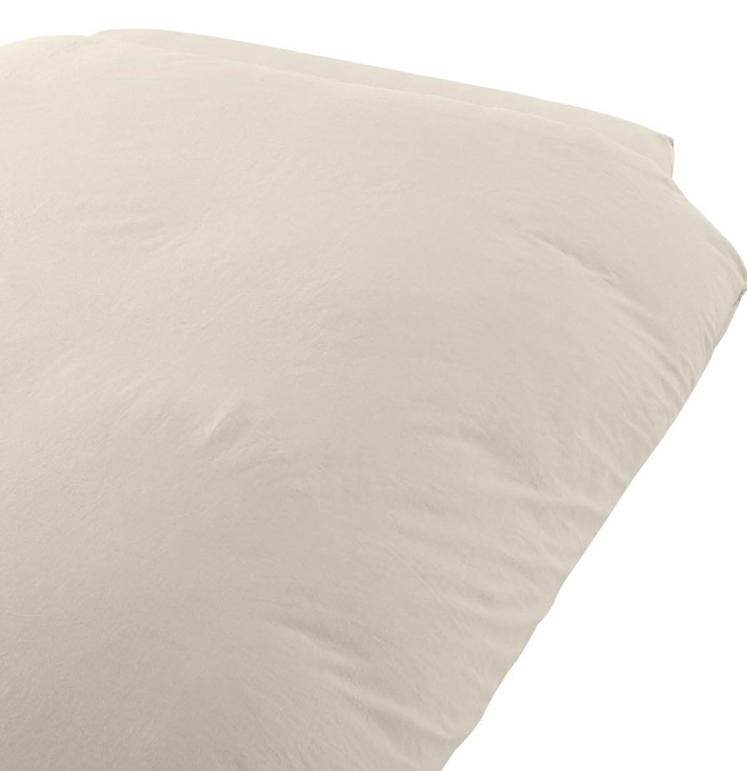 無印良品 洗いざらし掛け布団カバー&ボックスシーツ ライトベージュクイーンサイズ